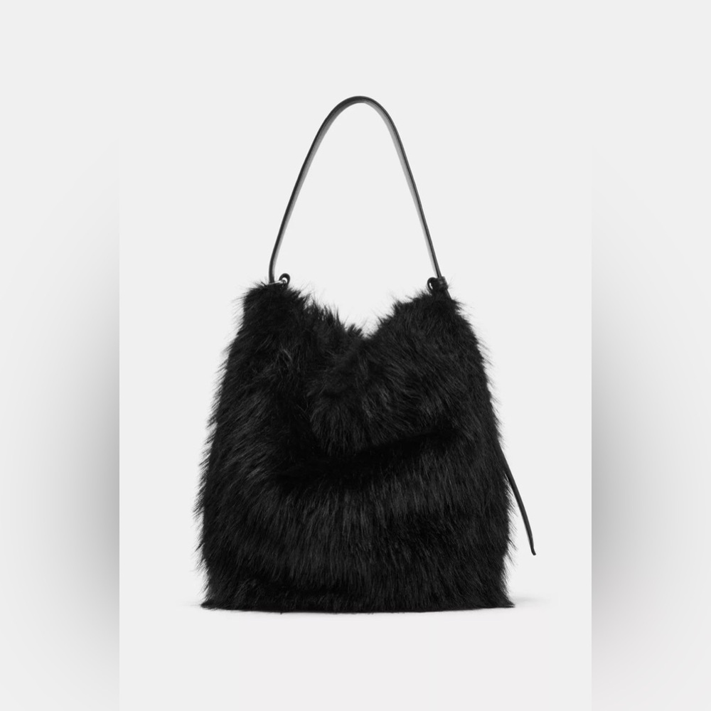 NWOT Zara Faux Fur Shoulder Bag